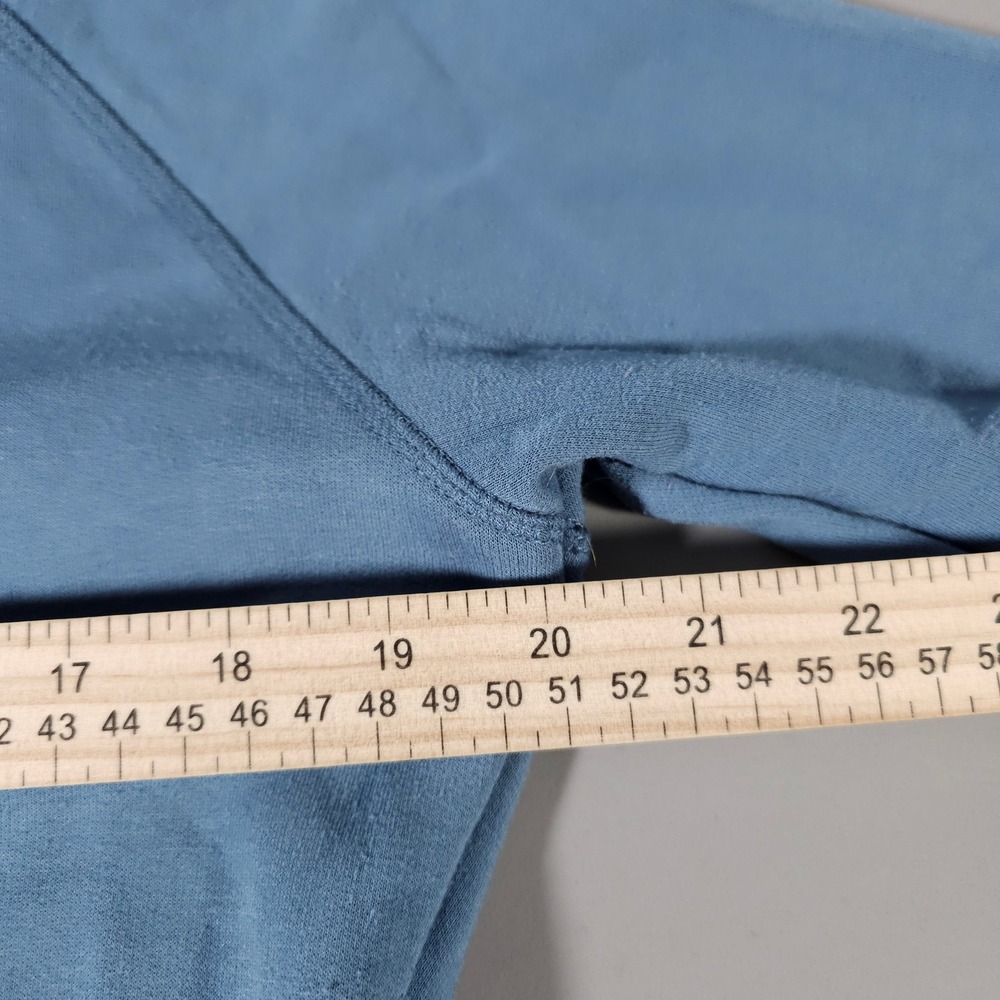 Free Fly Bamboo Fleece Pullover Mens Medium Blue Snap Neck Long Sleeve Top - Picture 3 of 6
